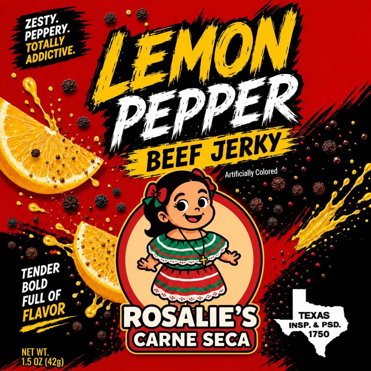Lemon Pepper Carne Seca